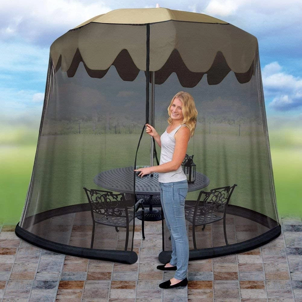 Outdoor 9' Umbrella Table Screen Patio Enclosure By Jobar 3 Outdoor 9' Umbrella Table Screen Patio Enclosure By Jobar
