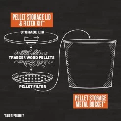 20 Lb. Pellet Storage Steel Bucket From Traeger -Outdoor Garden Living 010511 3