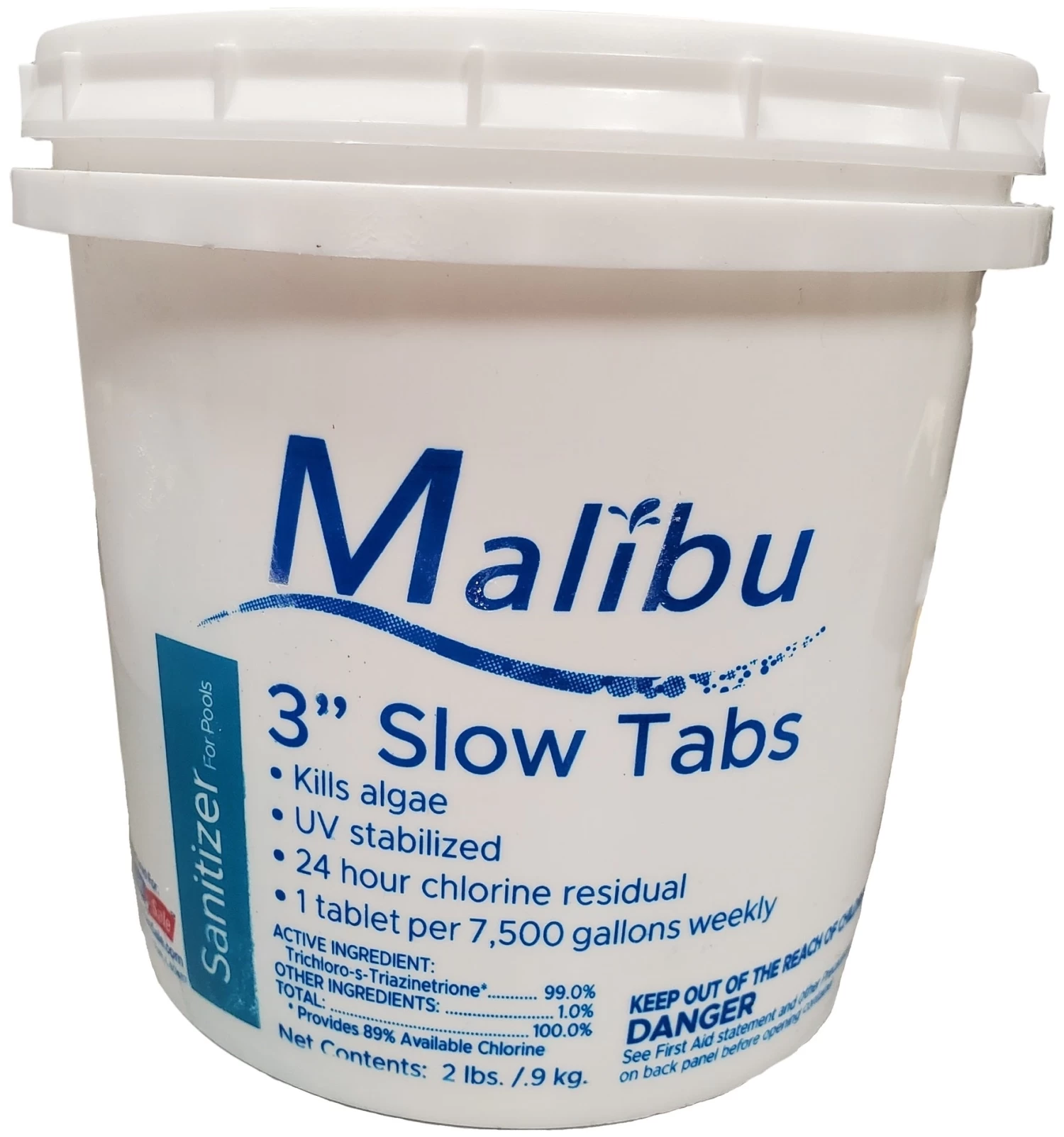 Malibu 3" Slow Tabs Sanitizer For Pools 4 Malibu 3" Slow Tabs Sanitizer For Pools - Image 2