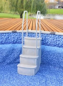 IStep Deck Entry Steps Ladder For Above Ground Swimming Pool 13 IStep Deck Entry Steps Ladder For Above Ground Swimming Pool -Outdoor Garden Living 016834 2