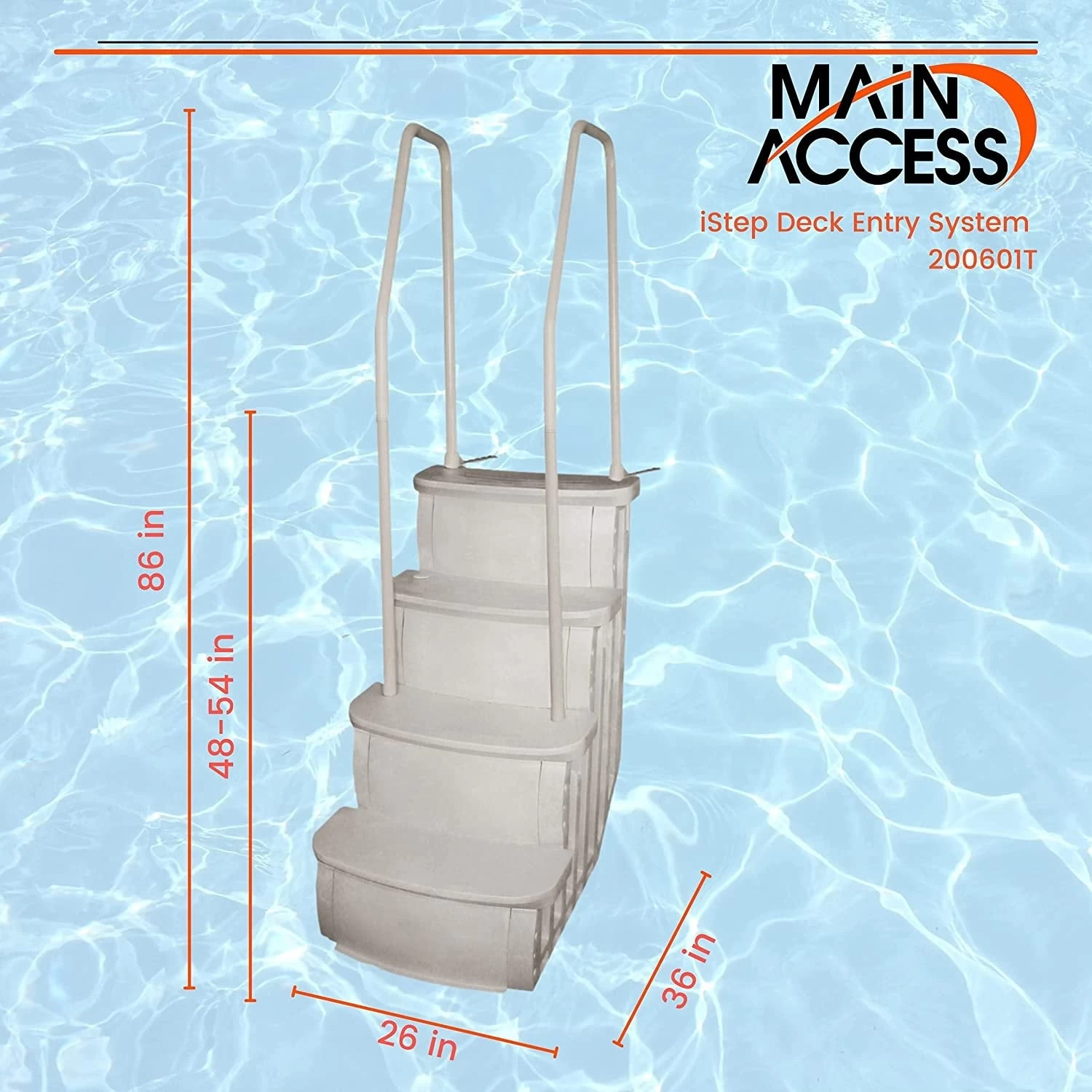 IStep Deck Entry Steps Ladder For Above Ground Swimming Pool 8 IStep Deck Entry Steps Ladder For Above Ground Swimming Pool - Image 6