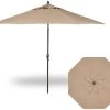 11' Collar Tilt Market Bronze Frame Sand Canopy Umbrella