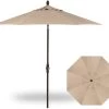 9' Collar Tilt Market Bronze Frame Ridge Beach Canopy Umbrella