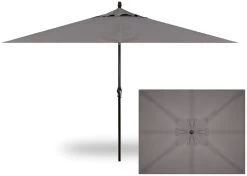8' X 10' Rectangular Market Black Frame Charcoal Canopy Umbrella