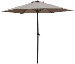 9' Market Bronze Frame Beige Canopy Umbrella