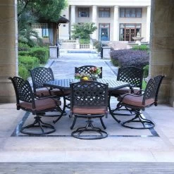 Stonegate Cast Aluminum Cushioned Patio Dining Sets -Outdoor Garden Living 031929 2