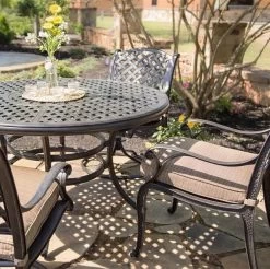Stonegate Cast Aluminum Cushioned Patio Dining Sets -Outdoor Garden Living 031929