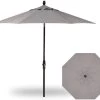 9' Collar Tilt Market Black Frame Boulder Canopy Umbrella -Outdoor Garden Living 033923