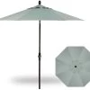 9' Collar Tilt Market Black Frame Spa Canopy Umbrella -Outdoor Garden Living 033930