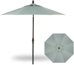 9' Collar Tilt Market Black Frame Spa Canopy Umbrella
