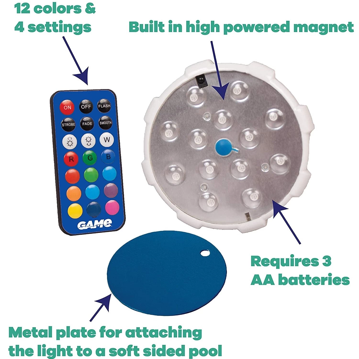 LED Color Changing Pool Light From GAME 4 LED Color Changing Pool Light From GAME - Image 2