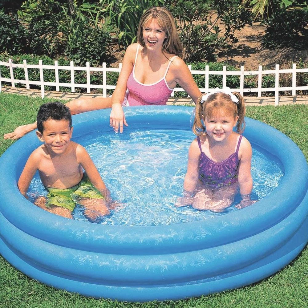 Intex 4.8 Ft. Inflatable Crystal Kiddie Pool 6 Intex 4.8 Ft. Inflatable Crystal Kiddie Pool - Image 4