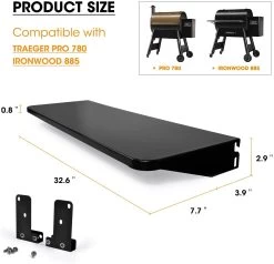 Folding Front Shelf For Traeger Grills 19 Folding Front Shelf For Traeger Grills -Outdoor Garden Living 088654 2