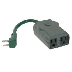 Stanley 2-Outlet Twin Outdoor Electrical Remote With Photocell Option -Outdoor Garden Living 089393 2