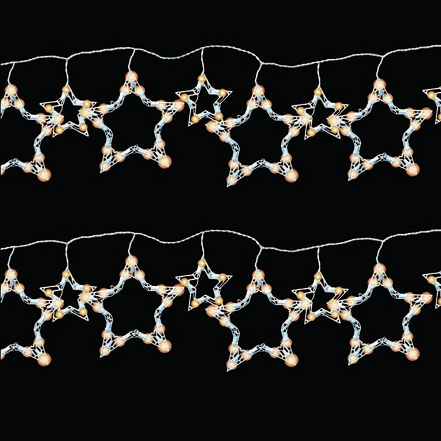 Set Of 100 LED Twinkle Star Icicle Garland 3 Set Of 100 LED Twinkle Star Icicle Garland