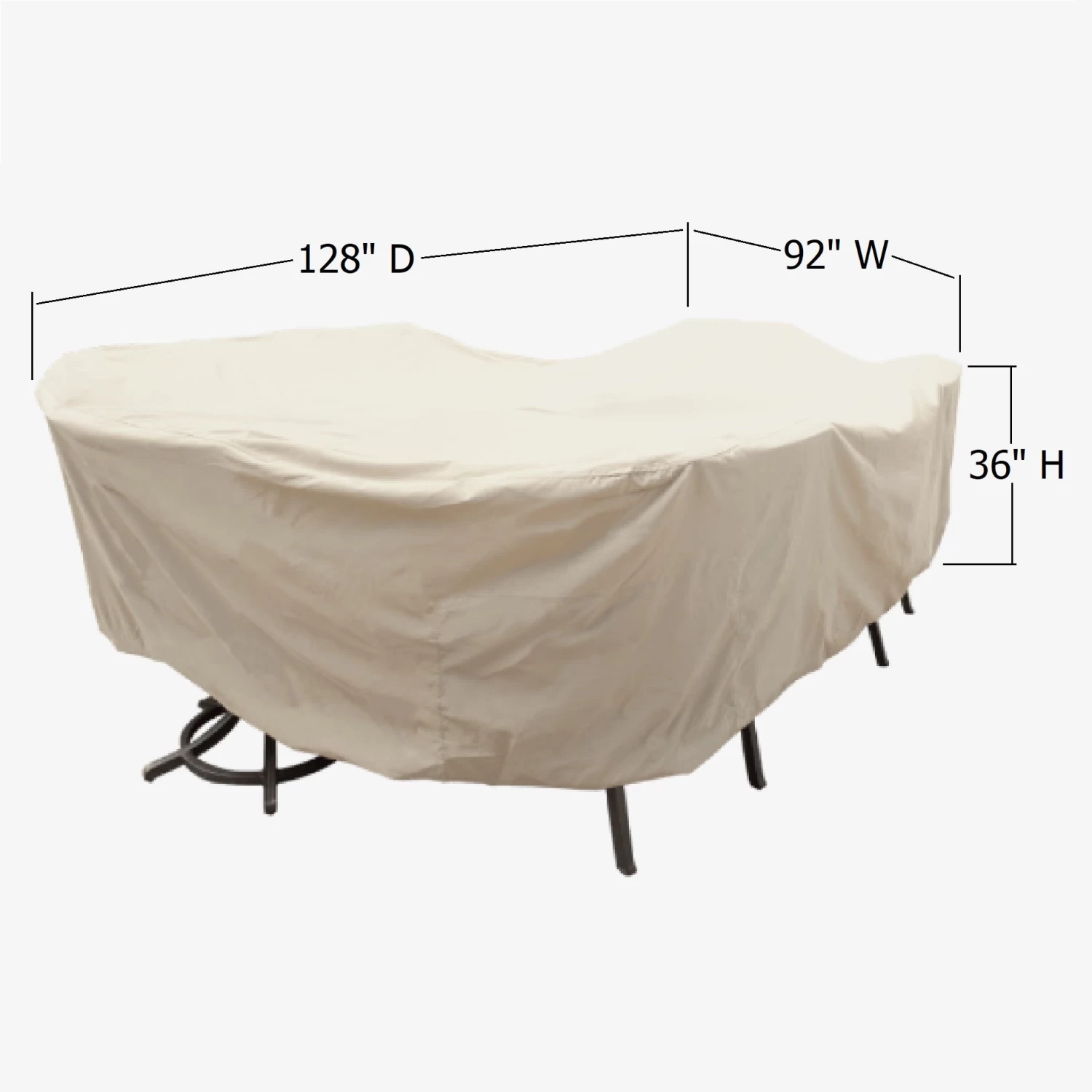 Treasure Garden Large Oval/Rectangle Table & Chairs Protective Cover CP699 4 Treasure Garden Large Oval/Rectangle Table & Chairs Protective Cover CP699 - Image 2