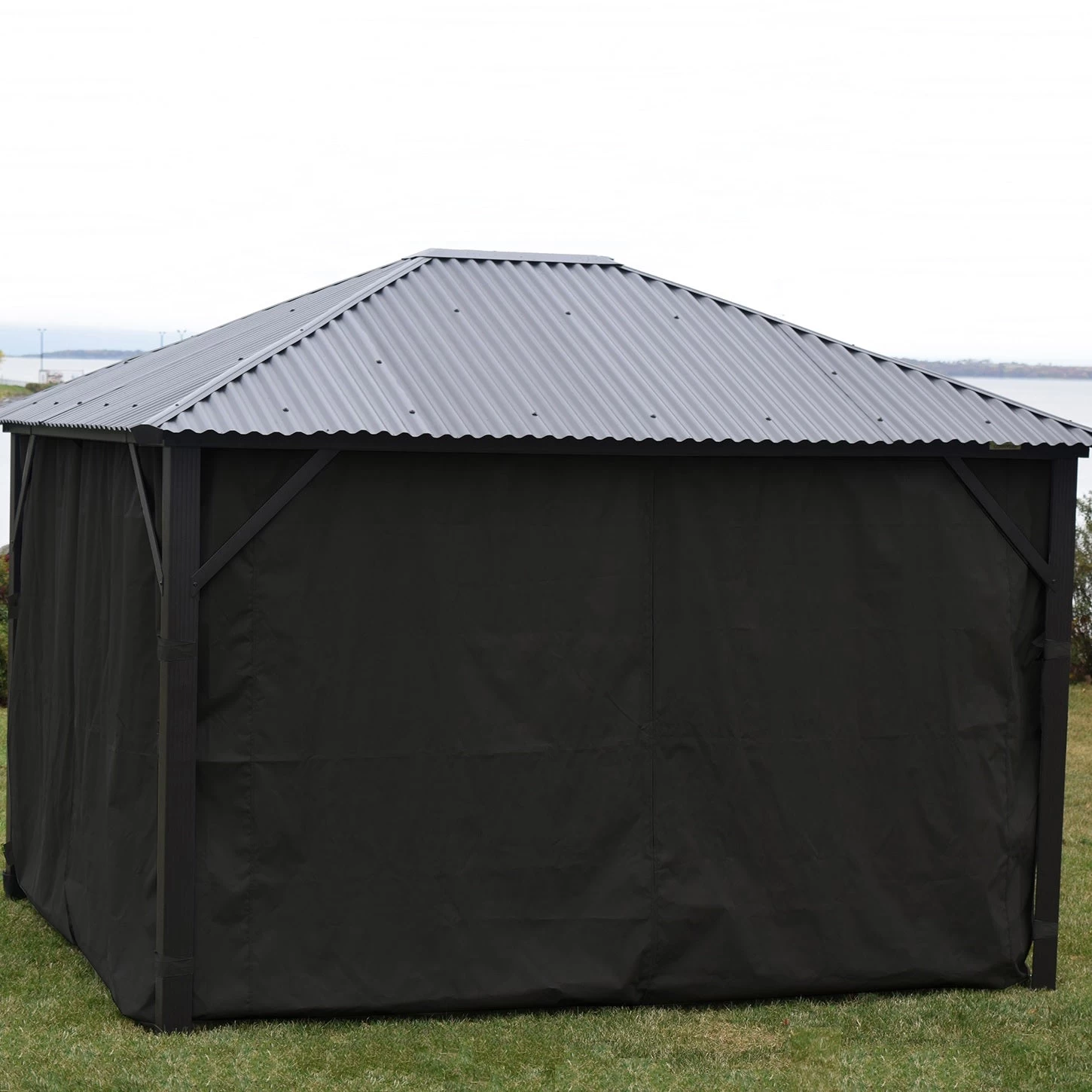 Chocolate Colored Curtains For Hard Top Gazebos 3 Chocolate Colored Curtains For Hard Top Gazebos