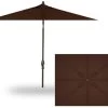 8' X 10' Rectangular Market Bronze Frame Walnut Canopy Umbrella -Outdoor Garden Living 092741