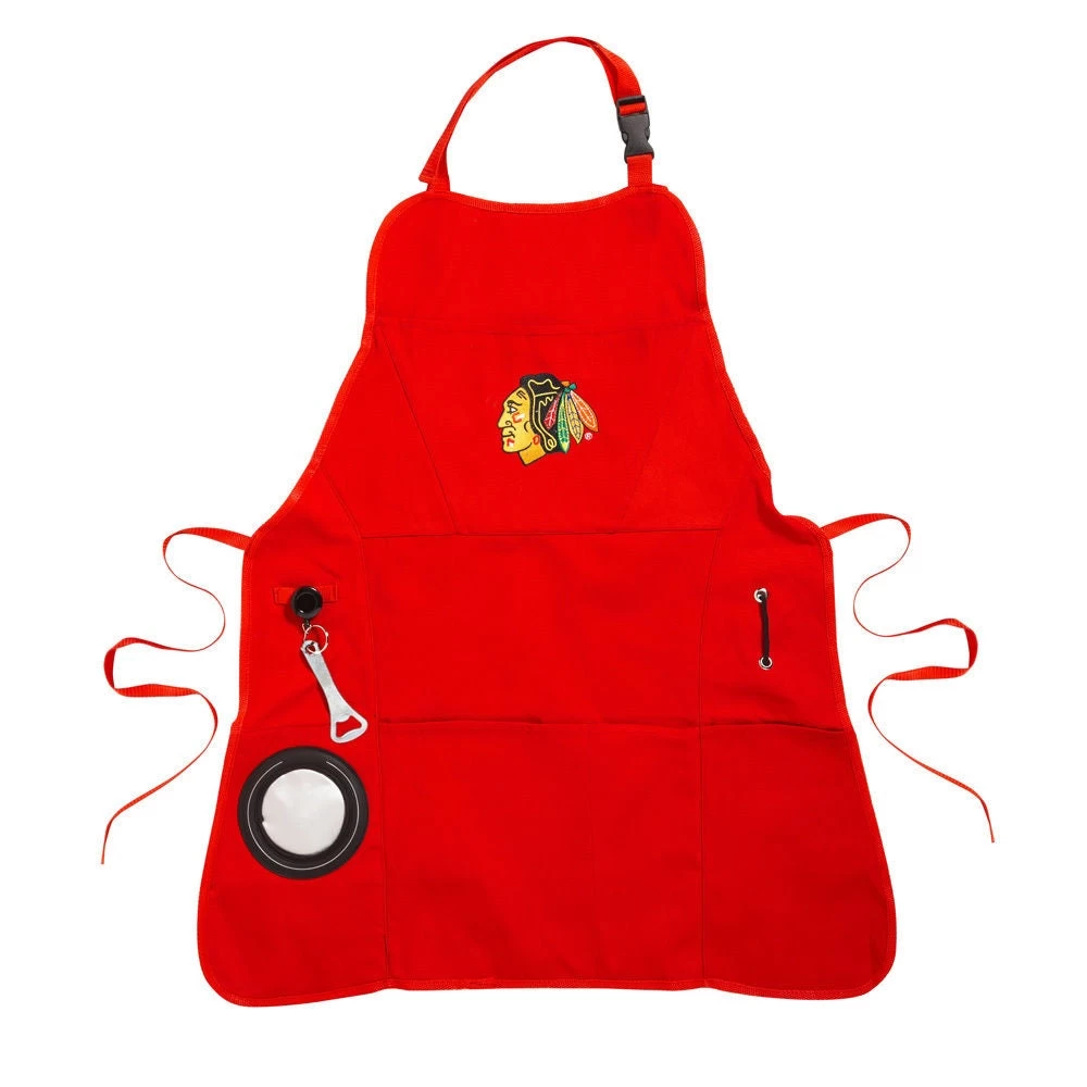 Team Sports America Chicago Blackhawks Grilling Utility Apron 3 Team Sports America Chicago Blackhawks Grilling Utility Apron