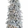 7.5' Pre-Lit Narrow Snowy Vermont Flocked Pencil Pine Tree 1 7.5' Pre-Lit Narrow Snowy Vermont Flocked Pencil Pine Tree -Outdoor Garden Living 094339