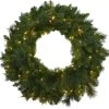 30" Mountain Spruce Wreath With 100 Starry Warm White LED Lights -Outdoor Garden Living 094587 2