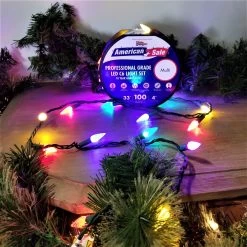 Set Of 100 Professional Grade Twice Bright C6 LED Lights -Outdoor Garden Living 095557 2