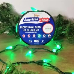 Set Of 100 Professional Grade Twice Bright C6 LED Lights -Outdoor Garden Living 095559