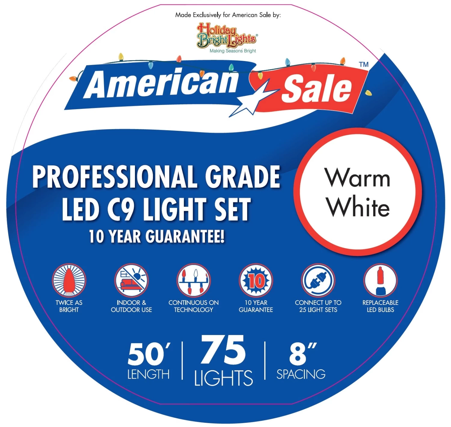 Set Of 75 Professional Grade LED C9 Lights 7 Set Of 75 Professional Grade LED C9 Lights - Image 5