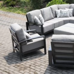 Saddlebrook Cushioned Patio Sectional Deep Seating Sets 7 Saddlebrook Cushioned Patio Sectional Deep Seating Sets -Outdoor Garden Living 096008 2