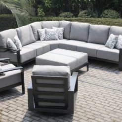 Saddlebrook Cushioned Patio Sectional Deep Seating Sets