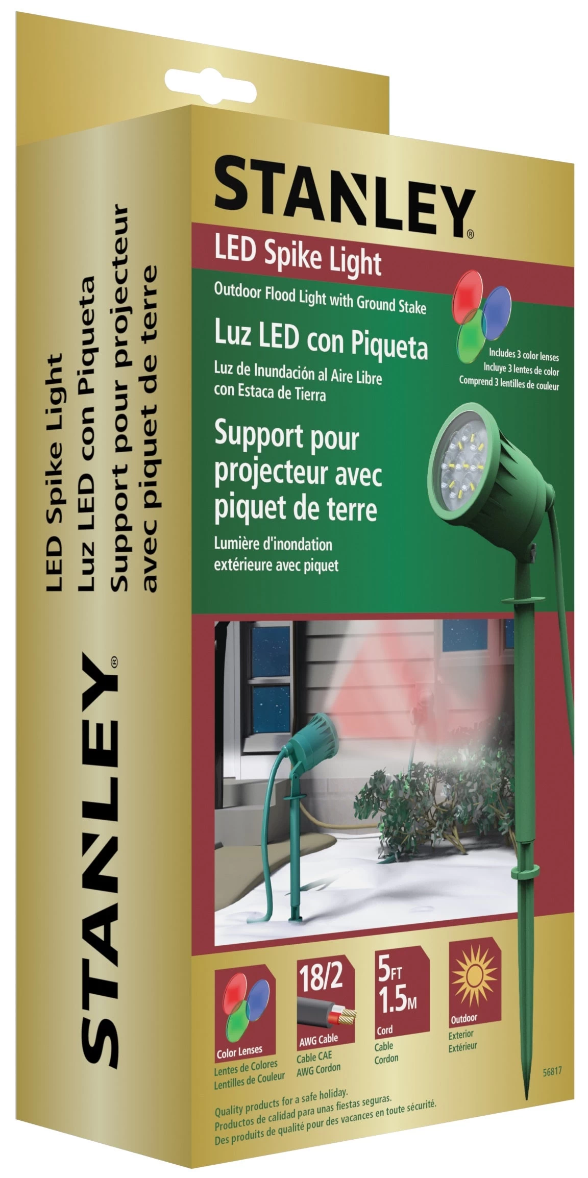 Stanley LED Outdoor Flood Light With Ground Stake 4 Stanley LED Outdoor Flood Light With Ground Stake - Image 2