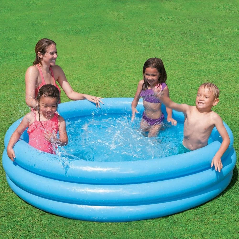 Intex 4.8 Ft. Inflatable Crystal Kiddie Pool 5 Intex 4.8 Ft. Inflatable Crystal Kiddie Pool - Image 3