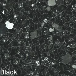 1/4" Black Reflective Fire Pit / Fireplace Fire Glass