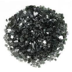1/4" Black Reflective Fire Pit / Fireplace Fire Glass -Outdoor Garden Living 101933 4