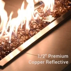 1/4" Copper Reflective Fire Pit / Fireplace Fire Glass -Outdoor Garden Living 101943 5