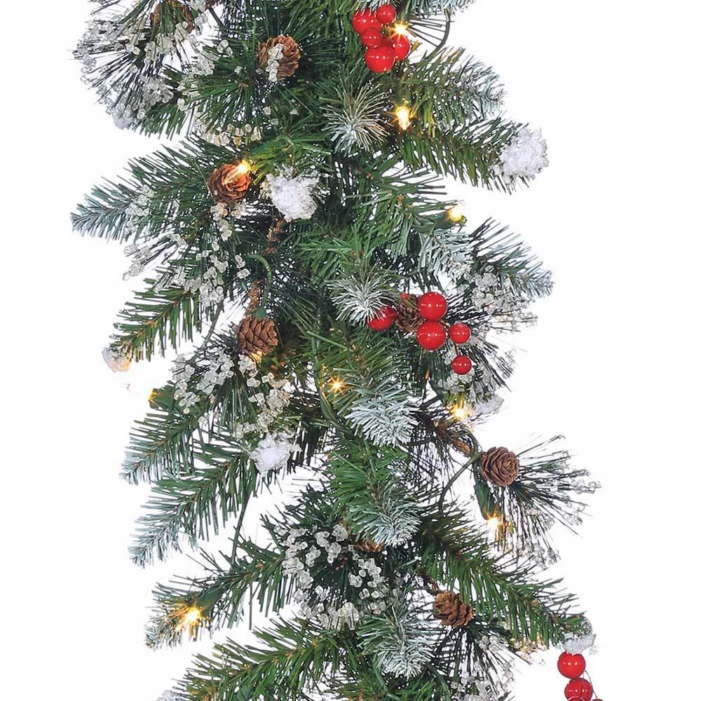 9' Windsor Glazier Pre-Lit Artificial Garland 3 9' Windsor Glazier Pre-Lit Artificial Garland