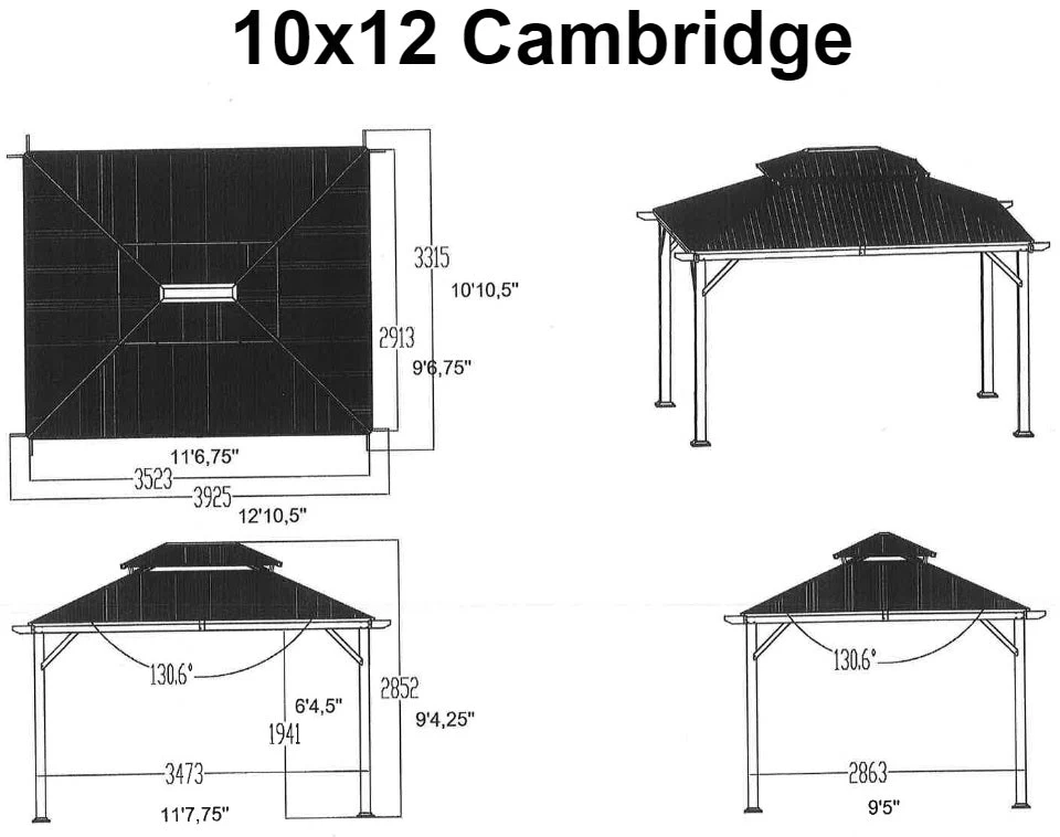 Cambridge Nutmeg Hard Top Gazebos 5 Cambridge Nutmeg Hard Top Gazebos - Image 3
