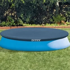 12' X 12" Easy Set Inflatable Pool Cover From Intex -Outdoor Garden Living 126069 2
