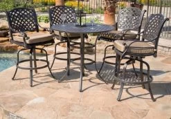 Stonegate Cushioned Bar Height Patio Set -Outdoor Garden Living 136839 4122ee59 683c 4b52 a297 14bb95b8e876