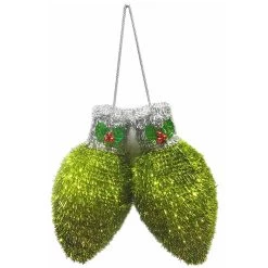 3D 2-Piece Tinsel Christmas Light Bulb Decorations -Outdoor Garden Living 138208 4