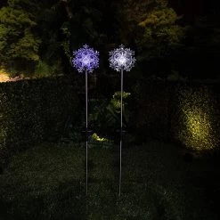 Solar Powered Motion LED Snowflake Garden Lights -Outdoor Garden Living 162623 4