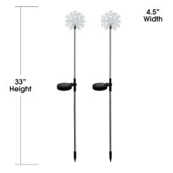 Solar Powered Motion LED Snowflake Garden Lights -Outdoor Garden Living 162623 7