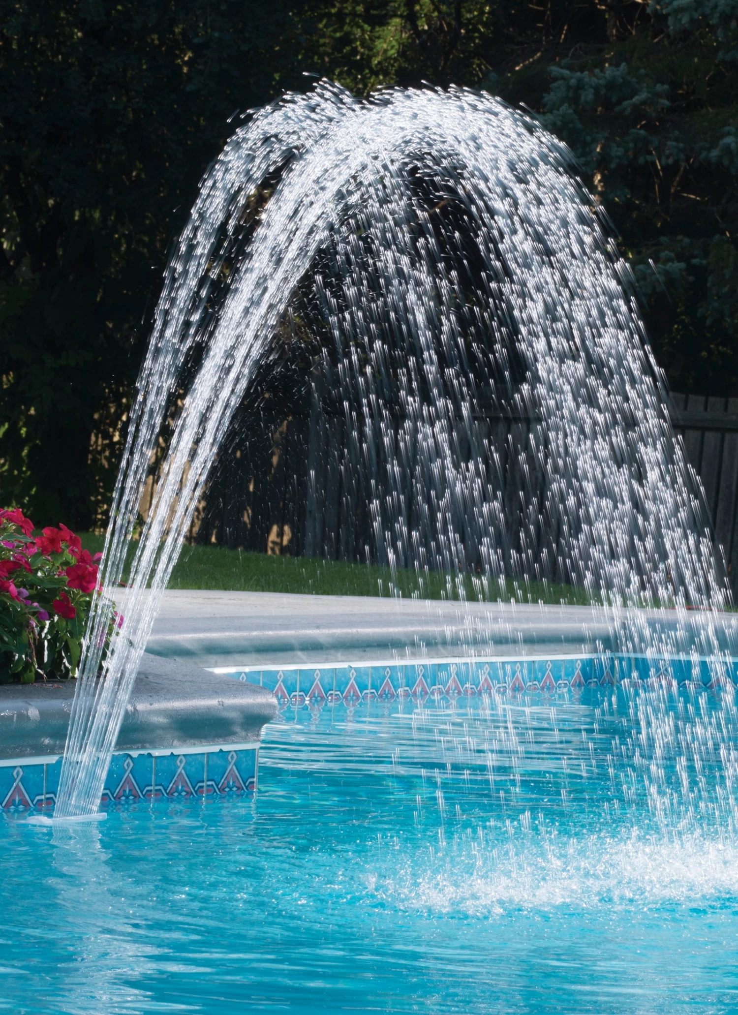 Ocean Blue Waterfall Fountain For Pools 3 Ocean Blue Waterfall Fountain For Pools