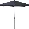 7.5' Market Black Frame Black Canopy Umbrella -Outdoor Garden Living 182829