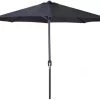 9' Market Black Frame Black Canopy Umbrella -Outdoor Garden Living 182843