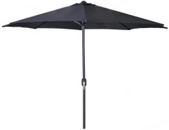 9' Market Black Frame Black Canopy Umbrella