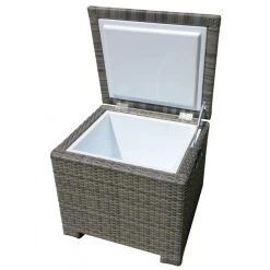 Wicker Willow Thick Ice Chest End Table -Outdoor Garden Living 183062 3