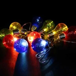Alpine Multi-Colored LED Edison Bulb String Lights