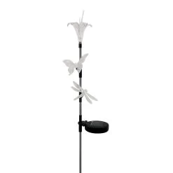 Solar Powered Flower And Insect Trio Garden Stake -Outdoor Garden Living 183819 4