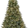 9' Rocky Mountain Narrow Profile Instant Lite Pole Pre-Lit Artificial Christmas Tree With Foot Tapper -Outdoor Garden Living 197069